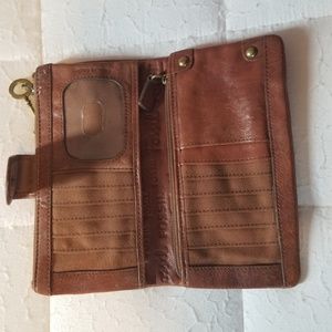 BROWN FOSSIL WALLET